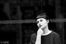 Queen Street Auckland city, black and white photo by Mike Wheelton
